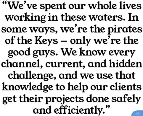 Barge on Florida Keys waterway